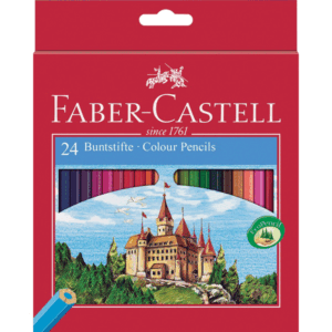 Coloured Pencils Castle Hexagonal Cardboard Box